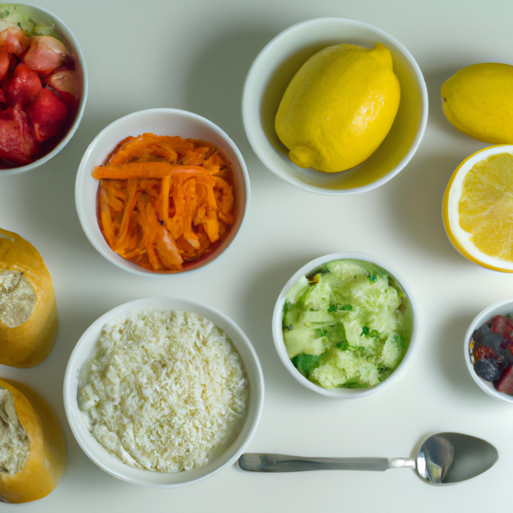 A colorful spread of low glycemic foods.